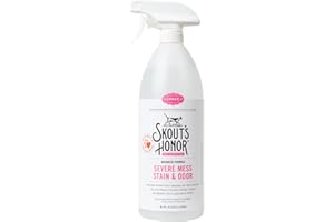 Skout's Honor Cat Severe Mess Stain & Odor Remover - Advanced Formula for Tackling the Worst Cat Messes, Eco-Friendly Formula for Carpets and Home, 35 oz