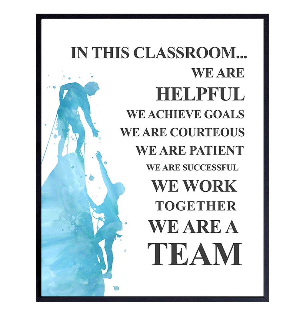 Motivational Art Quote 8x10 Inspirational Wall Art Unique Teamwork Poster for