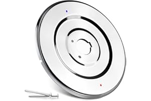 HWEIUA Shower Faucet Cover Plate Escutcheon Replacement for Moen 16090 Chateau Collection Shower Escutcheon Plate, Shower Trim Plate Kit Parts for One-Handle Tub and Shower Faucets, Chrome