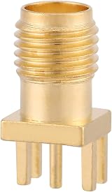 Yosoo 10pcs Brass SMA Female PCB Mount RF Socket Connector 50 Ohm for Wireless view 6