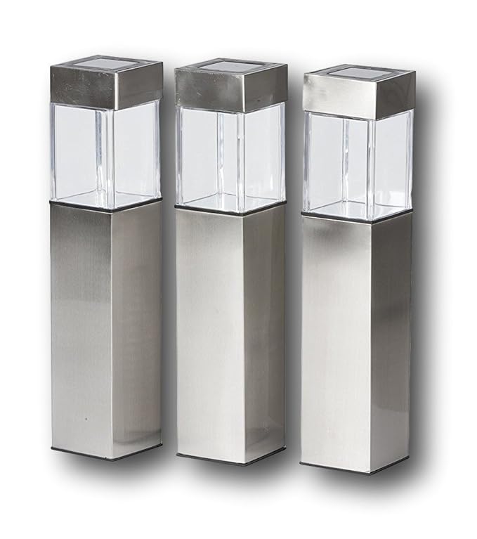 Garten Solarfackeln Garten Terrasse 3 X Led Solarlampe Solarleuchte Solar Licht Gartenbeleuchtung Edelstahl Saule Garten Solarfackeln Lakpour Com