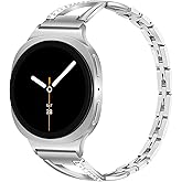 Dhwazz Women Band for Samsung Galaxy Watch 8 40mm / 44mm Watch8 Classic 46mm Stainless Steel & Diamond Strap Replacement Wristband