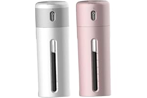 2 Pack 4 in 1 Travel Dispenser Bottles, 40ml x 4 Rotating Travel Pump Bottle with Visual Window, Portable Refillable Lotion D