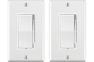 Leviton Decora 2-Pack Universal Rocker Dimmer with Slide Bar, DSL06-PK2, White
