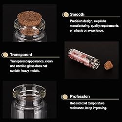 CRASPIRE 12Pcs Small Glass Bottles with Cork