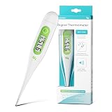 Femometer Thermometer for Adults and Kids, Digital Thermometer with Fever Alert, Memory Recall, C/F Switchable, for Oral, Rectal or Under Arm Use, Green