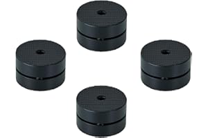 Pailvens Speaker Spikes Floor Protectors with Precision-Engineered Steel Balls Design, Shockproof Speaker Isolation Stand Feet for HiFi Amplifier, Subwoofer, DAC Recorder, Turntable, Black