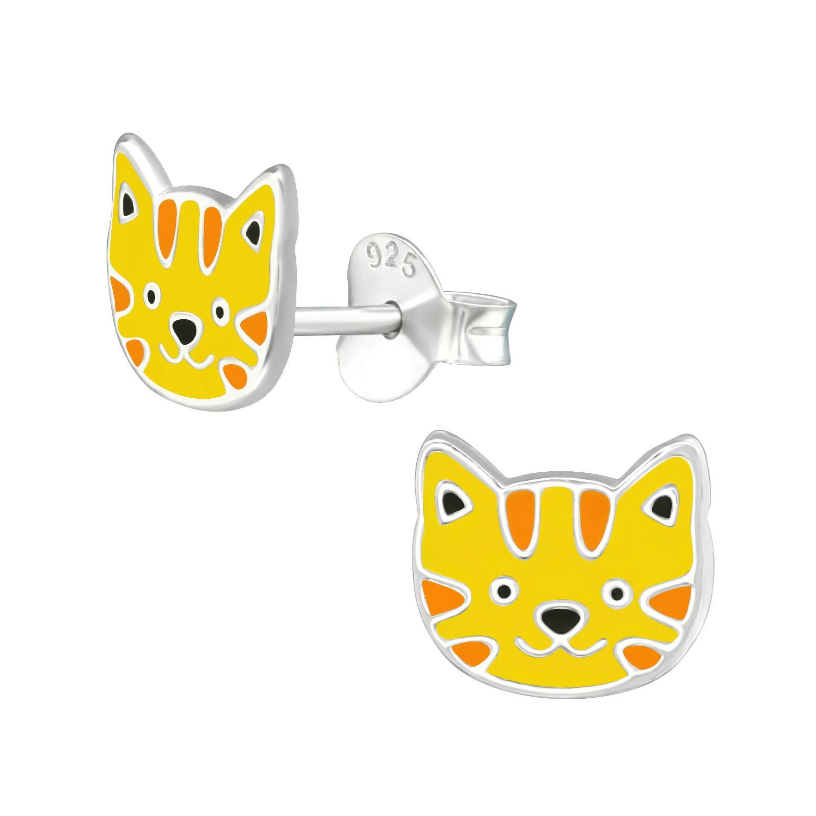 925 Sterling Silver Lightweight Hollow-Back Women 925 Sterling Silver Tiger Stud Earrings for Women & Girls – Everyday Jewellery Gift Boxed