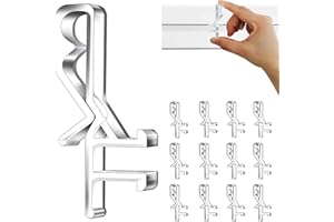 LOFRCIN 1-7/8inch Hidden Channel Valance Clips for The Valance with a Groove in The Back (12pcs)