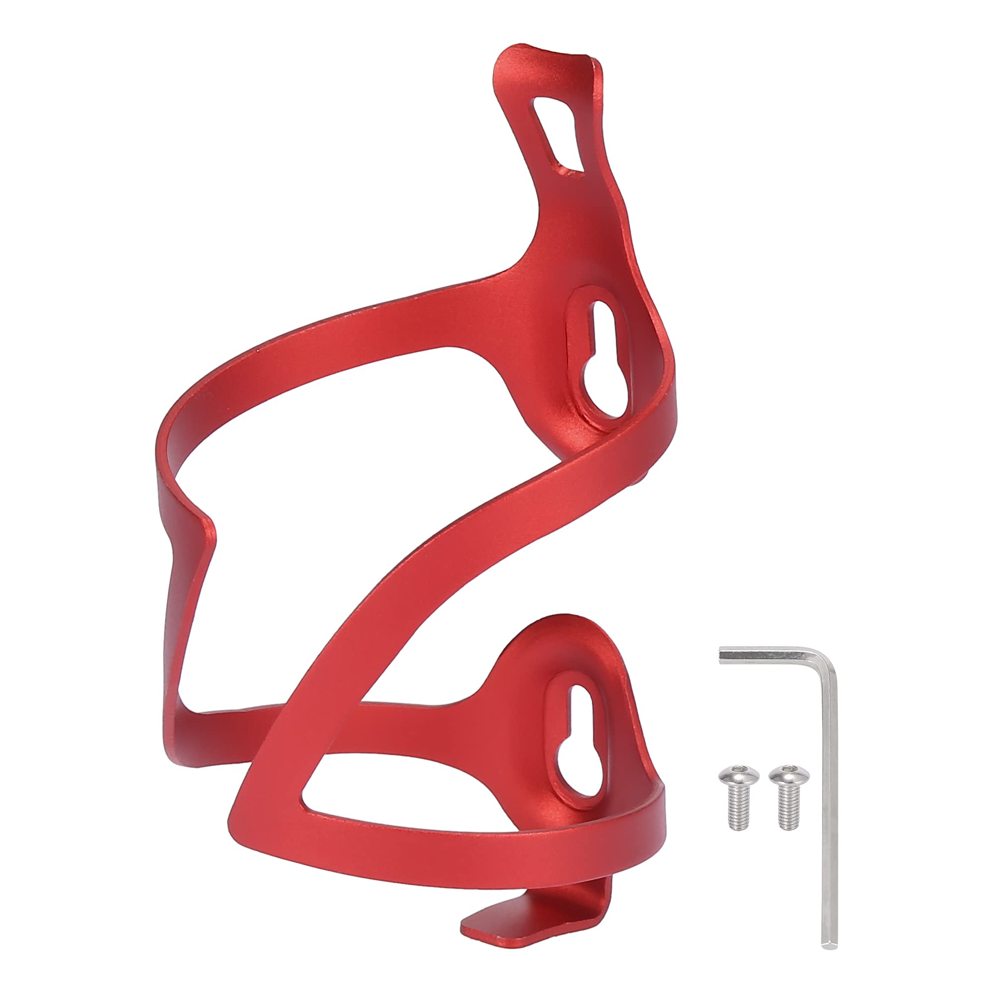 X AUTOHAUX Double Side Bicycle Water Drink Cup Bottle Holder with Wrench Red