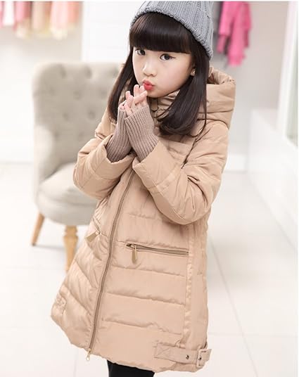 Amazon 女の子ダウンジャケット 女の子ロングコート キッズダウンコート 子供ダウンコート ガールズダウンコート ダックダウン80 入れ 女児 ダウンコート フード付きコート アウターウエア キッズダウンコート キュート 全8色 1 130 140 150 160cm 007 xx 1505 130