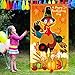 Turkey Toss Game with 3 Bean Bags, Fun Indoor Outdoor Game for Kids and Adults in Thanksgiving Party Activities, Great Thanksgiving Party Decorations and Supplies (Turkey)