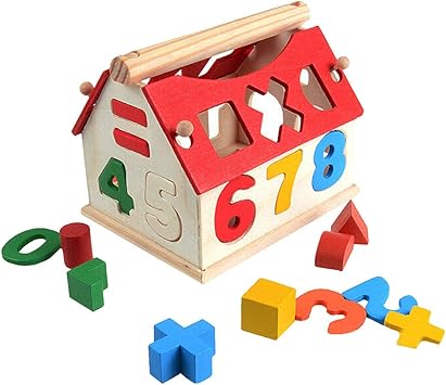 Isabelle Jeu De Construction De Petite Maison Avec Numero En Bois Jouet Educatif Parent Enfant Puzzle 3d Interessant Pour Bebe Amazon Fr Jeux Et Jouets