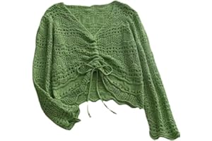 GGOOB Cottagecore Blouse Crochet Top Cottagecore Clothing Grunge Fairy Clothes Grunge Fairy Aesthetic Fairycore