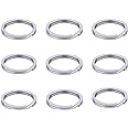 Key Rings,1 Inch Dog Tag Ring,SS304 Stainless Steel Flat Split Keychain Ring for Craft,Women and Men Car Key Rings - Pack of 20 Pcs