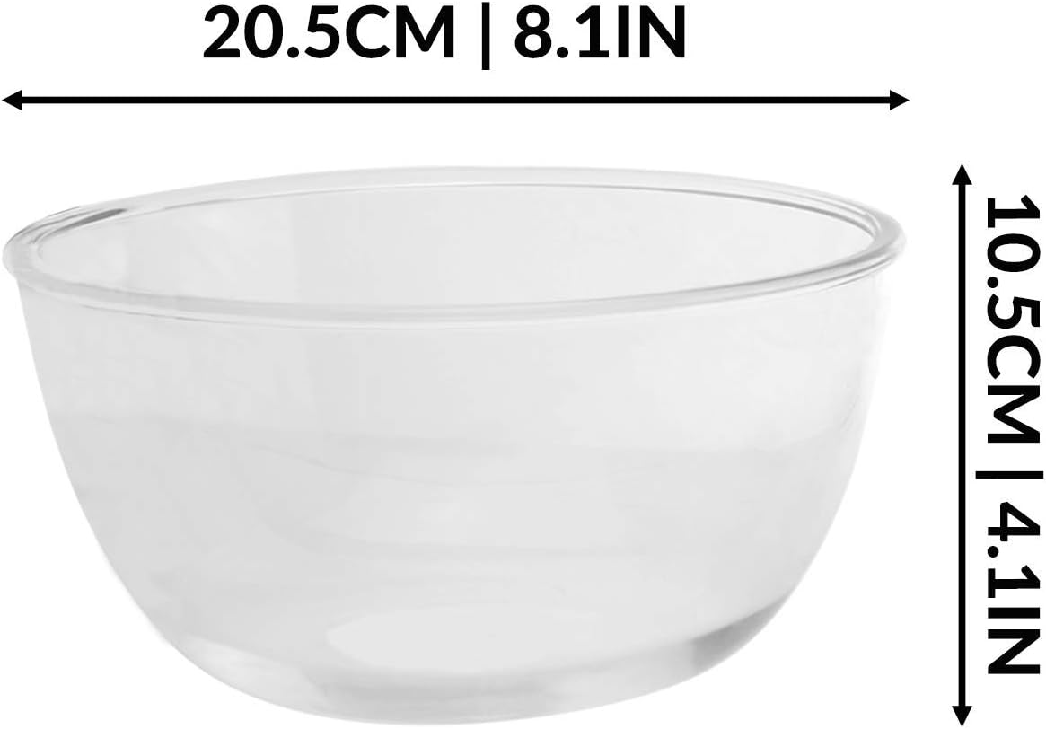 Glass Mixing Bowls - Set of 3 | Thick Glass Cooking & Baking Bowls | Oven Bowl | Dishwasher, Microwave & Oven Safe | Dessert Bowls | M&W - Image 4
