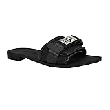 Guess Women's ELYZE Flat Sandal, Black 003, 5