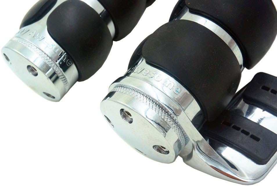 Jackey Awesome Custom Chrome Billet Aluminium Comfortable Hand Grips Throttle Assistor Cruise Assist Wrist for Motorcycle Cruiser Chopper Touring 1" Handlebar, Black: Automotive