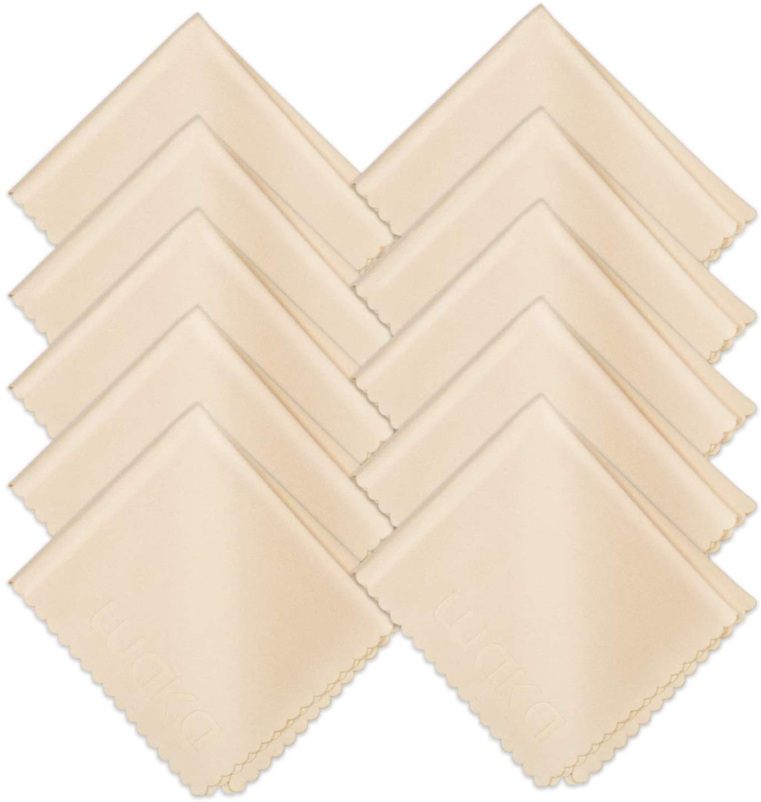 waka Microfibre Glasses Cleaning Cloth, Lint Free Lens Cloth for Cleaning Spectacles, Phone Screen, Tablet, iPad, DVD All Delicate Surface, 10 Pack Large