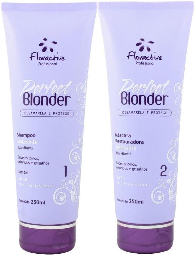Perfect Blonder Floractive Toning Shampoo 250ml +Perfect Blonder Restorative Toning Mask 250ml