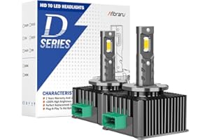 D3S LED Headlight Bulb,Afibraru 6000K White 35W 12000LM D3R Xenon HID Conversion Kit Canbus High Low Beam Fit for BMW f15 X5 e60 Kia Sorento Dodge Challenger, Pack of 2