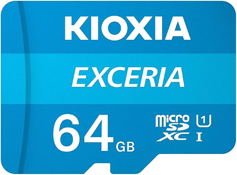 KIOXIA 64GB Exceria microSD Card U1 Class 10 100MB/s Read Full HD Video