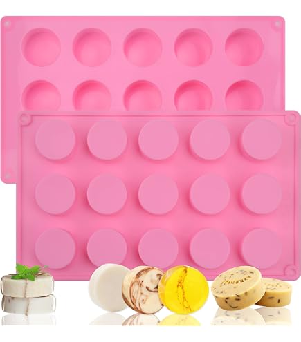 Moules à Savon Silicone Fleur - Façon Muffin/Pudding - Antiadhésif Sans BPA - Fait Maison