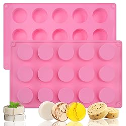 Sakolla 2 Pack Cylinder Silicone Soap Molds, 15