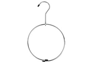 HANGERWORLD 3 Pack Belt Organizer for Closet Rack Chrome Ring Hanger for Belts Ties Scarves and Accessory Storage