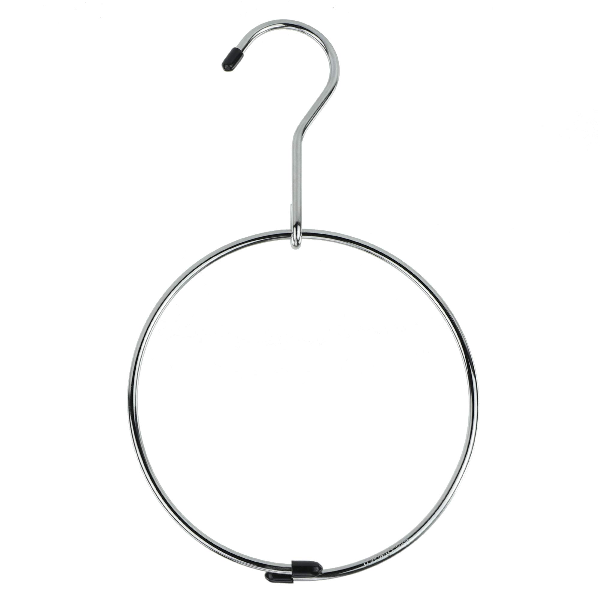 Hangerworld Premium Quality Chrome Ring Holder-Metal Belt, Scarf, Accessory, Coat, Clothes Hanger, Silver