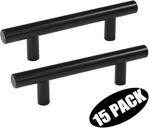 Probrico Flat Black Modern Cabinet Hardware Drawer Handle Kitchen