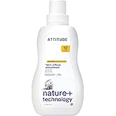 ATTITUDE Liquid Fabric Softener, Plant-Based & Vegan, HE Compatible, Naturally Derived, Citrus Zest Scent, 40 Loads, 33.8 Fl Oz