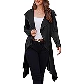 Yekaty Womens Fall Long Cardigan Sweater Open Front Duster Hooded Cardigan with Pockets