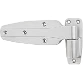 Kason 1245 Reversible Cam-Rise Hinge, 1-1/2 Inch Offset, Brushed Chrome Finish, 11245000124