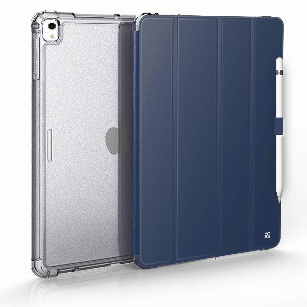 Ibroz Smart Cover - Coque de protection - Etui - Housse – Bleu pour iPad Mini Gen 5 - Porte stylo intégré