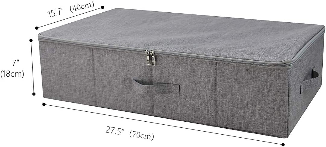 iwill CREATE PRO Under Bed Storage Container, Underbed Shoe Storage Organizer Box with Lid,Dark Gray: Home & Kitchen