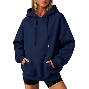 Slakkenreis Oversized Hoodie Women Cozy Fleece Fall Sweatshirts Y2K Hoodies Casual Drawstring Hooded Sweatshirts with Pockets