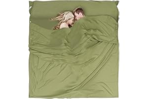 JAICOM Sleeping Bag Liner - Travel Sheets for Hotel, Portable & Comfortable & Quick-Drying Adult Sleep Sack for Camping, Business Trips, Traveling, Hostel