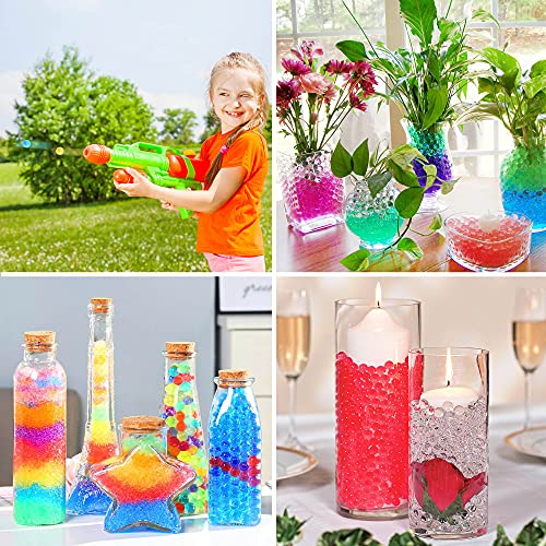 LotFancy Water Beads and Sensory Toys Kit (30000 Small /150 Medium/ 150 Large Water Pearls), Kids Non Toxic Gel Beads Gel Ball with 15 Balloons, 4 Tools for Fine Motor Skill Development, Mixed Color
