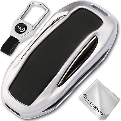 First2savvv Alumium Hard Keyless Remote Key Fob Flip Key Protection Case Cover For Tesla Model X Car Ys Model X B16