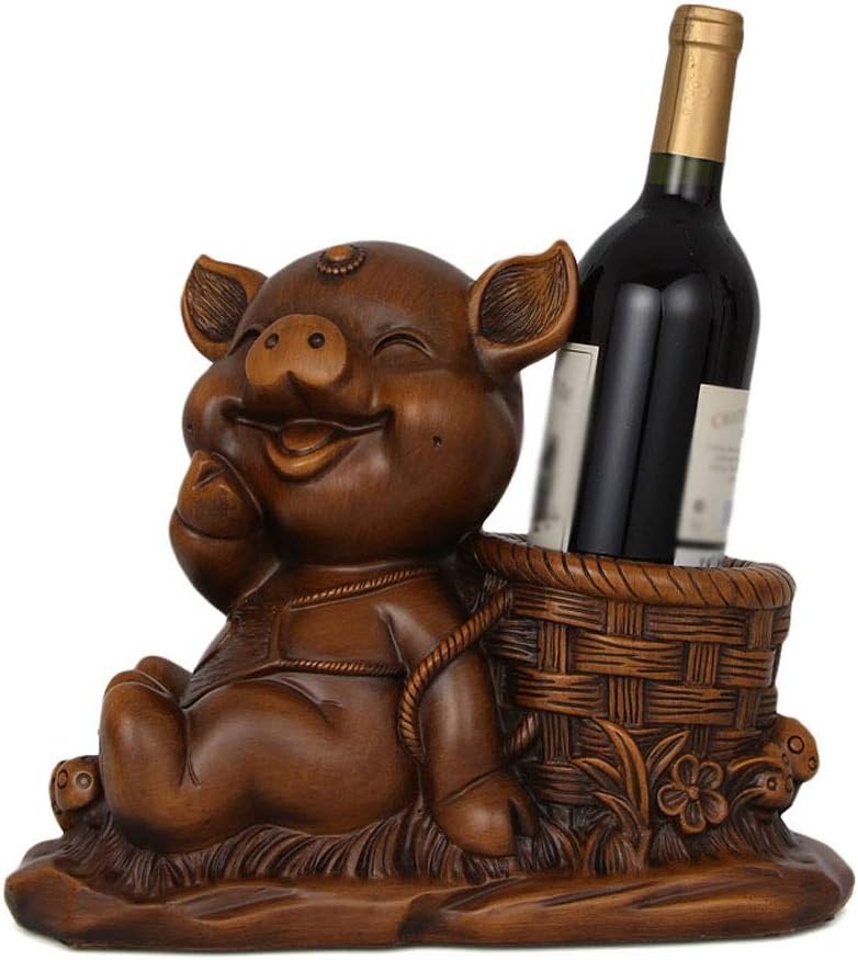 Wine Rack Creative Resin Wine Rack Animal Cute Pig Wine