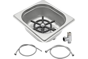 Pitcher Rinser , DIBTSA Automatic Glass Cup Washer , 304 Stainless Steel Coffee Milk Tea Cup Cleaner, for Home Kitchen Hotel Bar Restaurant (6.9x6.3x2.6 Inch)