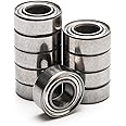 Jiuwu 10 pcs Skateboard Bearings 4x8x3 mm Deep Groove Ball Bearing Ball Bearing MR84ZZ L-840ZZ Roller Bearings
