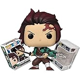 Funko Demon Slayer Tanjiro Kamado with Nichirin Katana Sword + ToyBop Protector: Pop! Animation Vinyl Figure (Bundled with Pro-Deluxe Pop-Protector Collector Case Box Gift Set)