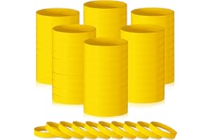 CHRORINE 100 Pcs Plain Silicone Wristbands Bulk Blank Rubber Bracelets Unisex Party Game Supplies