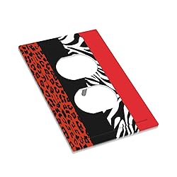 Red Black Modern Geometric Cheetah Zebra Leopard