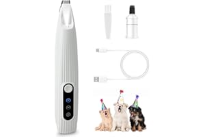 FURBONA Upgraded Dog Paw Trimmer with LED Light, 9 mm Mini Blade (0.35 inches), Smart Display, Type-C Rechargeable Pet Clippers for Small Dogs Cats Trimming Paws, Eyes, Ears, Face, and Rump