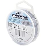 Beadalon 49-Strand Bead Stringing Wire, 0.024-Inch, Gold Plated, 10