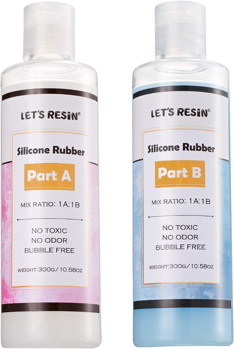 LET'S RESIN Silicone Rubber Blue Silicone Molds Making Kit Liquid Molds Making Silicone - Mixing Ratio 1:1 - Ideal for Resin Molds, Silicone Molds DIY Manual Making