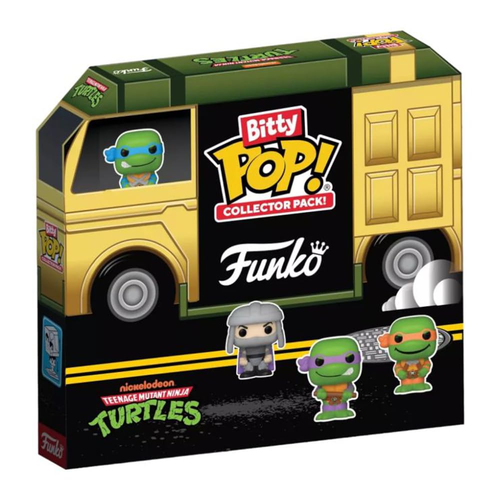 Funko Bitty Pop! Teenage Mutant Ninja Turtles (TMNT) - 12pc Multipack - 0.9 Inch (2.2 Cm) - Teenage Mutant Ninja Turtles Retro/Classic Collectable - Stackable Display Shelf Included - Gift Idea